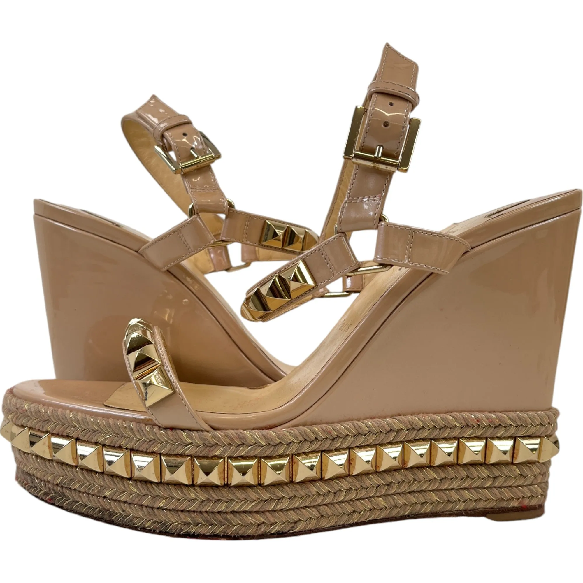 Women's Pyraclou Wedge Sandals Nude Size EU 40 / UK 7