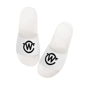 Woodcliff Lake Sandals - White and Black | Customized | Shoe Zero